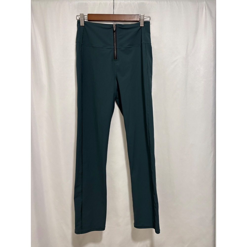 Greyson High-Rise Zip Front Performance Leggings Size Small Green